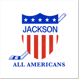 Defunct Jackson All-Americans Hockey 1986 Posters and Art